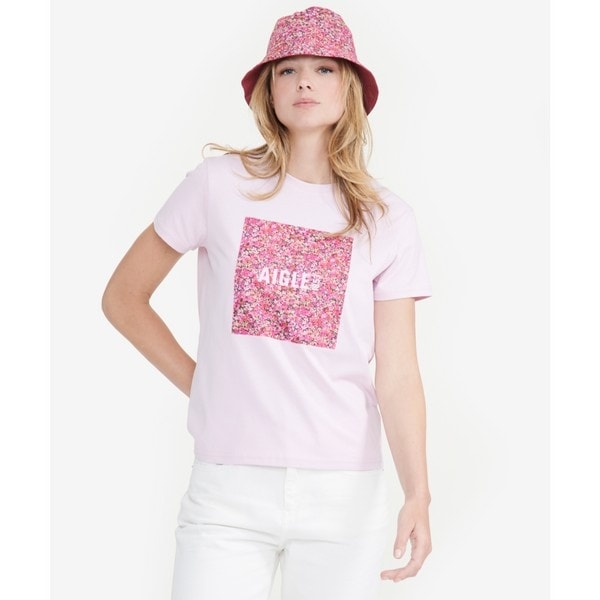 AIGLE / エーグル オーガニックコットン リバティプリント クルーネック 半袖Tシャツ オーガニックコットン リバティプリント クルーネック 半袖T