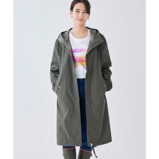 透湿防水 パッカブルロングフーデッドジャケット