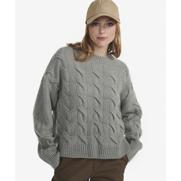 AIGLE / エーグル サステナブルウール ケーブルニット セーター サステナブルウール ケーブルニット セーター | エーグル(AIGLE