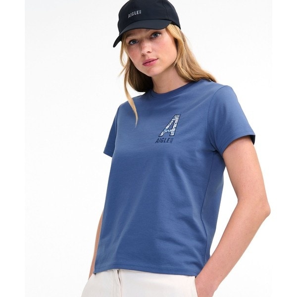 UVカット 吸水速乾 リバティプリントロゴ半袖Tシャツ / フラワー