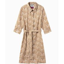 花柄 フラワー リバティロングシャツドレス / シャツワンピース