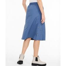 UVカット 撥水 ストラップ 裾スリットスカート