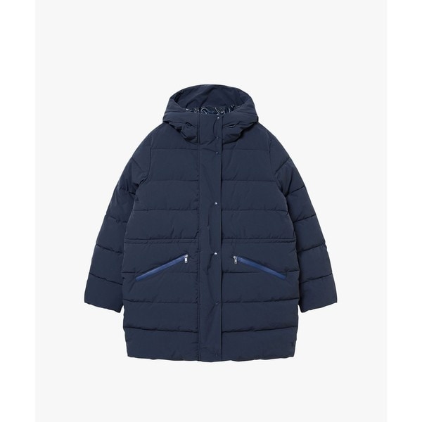 163 新品 23区 洗える シレータフタ ロング ダウンコート 紺 40 新色追加/洗える/撥水加工】シレータフタ ロング ダウンコート