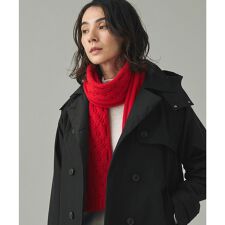 ケーブルニットウールマフラー