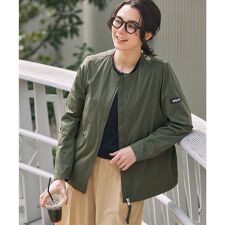 UVカット 撥水 ストレッチノーカラージャケット RP