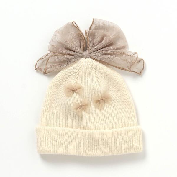 cccmalie シーマリー カシミヤ リボンニット帽 カシミヤ リボンニット