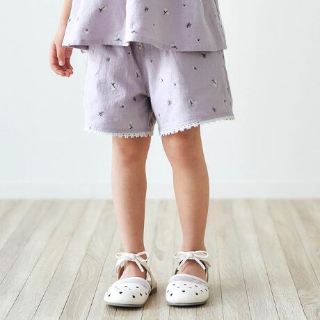 フラワー刺繍ショートパンツ ショート丈 | エフオーオンラインストア  