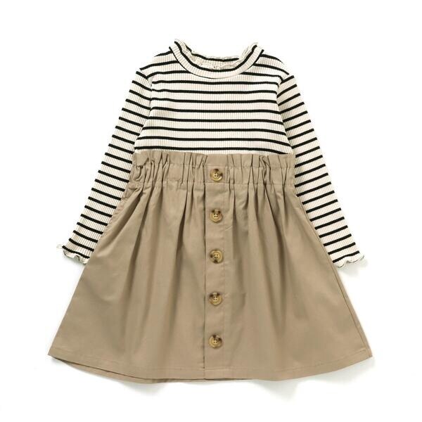 匿名配送　Ciel フロントボタンドッキングミニワンピース　　ブラウン Ciel フロントボタンドッキングミニワンピース - メルカリ