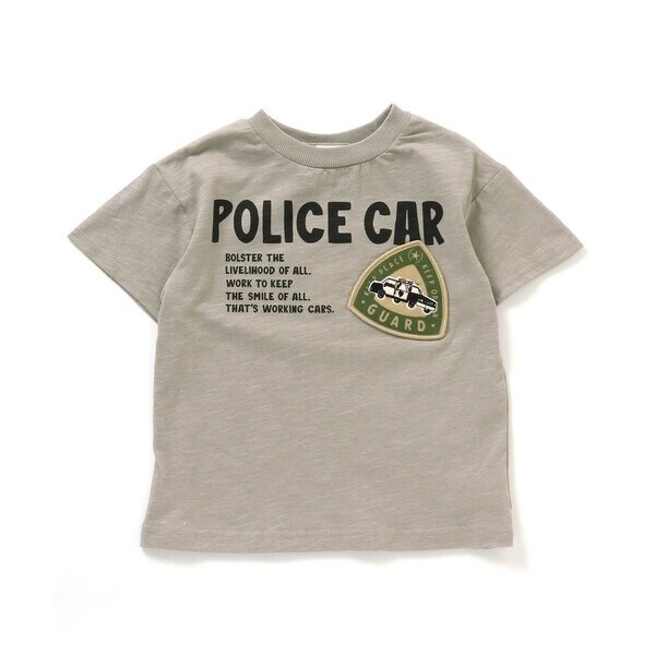 ミキハウス・140・車ワッペン付Tシャツ トップス