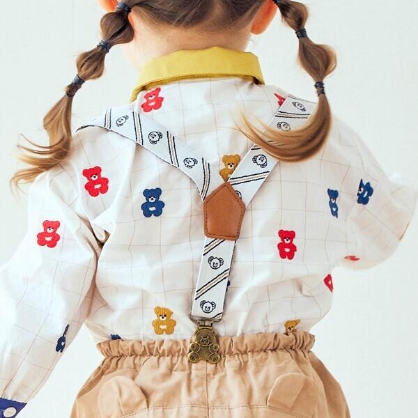 tinybear パンツ&サスペンダーセット　タイニーベア tiny bear サスペンダー付きニットパンツ[品番：FOKK0016709