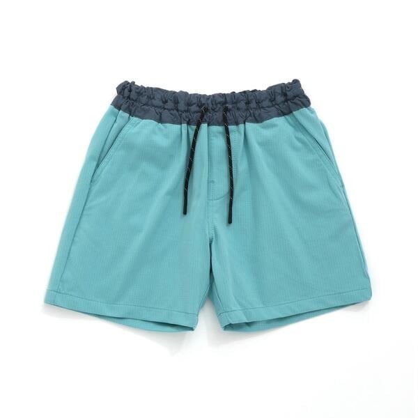 プリーツプリーズ 水色 ブルー ショートパンツ 難あり もっとスズシーメッシュハーフパンツ 4分丈 | ブリーズ(BREEZE