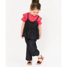 リボンビスチェ＆フリルタックパンツ2Pセット