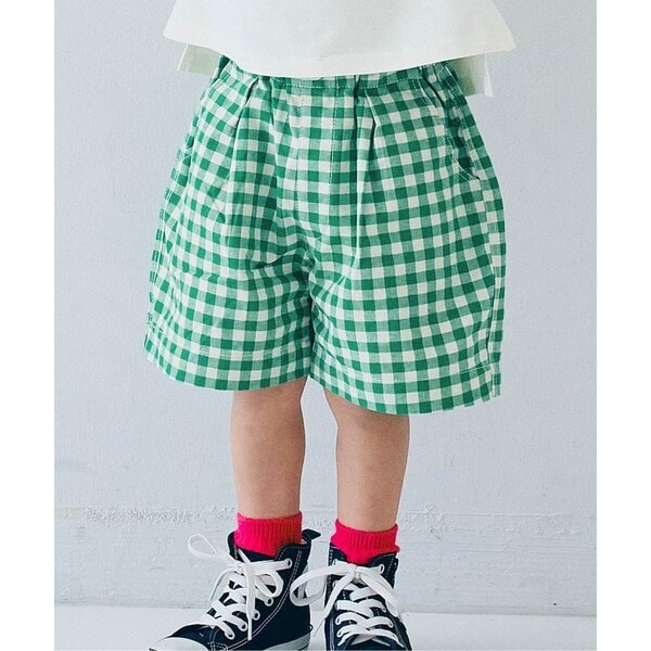 ギンガムチェックハーフパンツ 5分丈_ジュニア対応 | ピードット