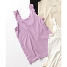 WEB限定 ひんやりメッシュ深あきインナータンク_吸水速乾_接触冷感