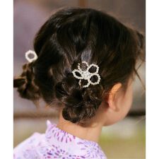 ビーズフラワーヘアゴムセット