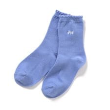 ワンポイント刺繍クルーソックス