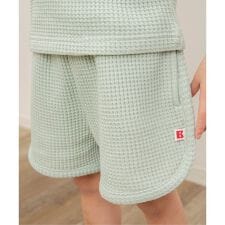 ワッフルショートパンツ  ショート丈