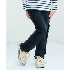 サイドフリルストレート/7days Style pants  10分丈