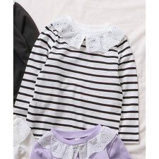 WEB限定 襟レースTシャツ/7days Style | アプレ レ クール(apres les cours)