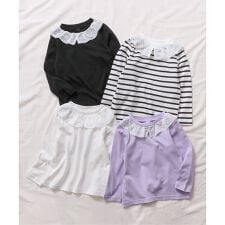 WEB限定 襟レースTシャツ/7days Style | アプレ レ クール(apres les cours)