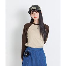 アルジー(ALGY)のラグランワンポイントロンT