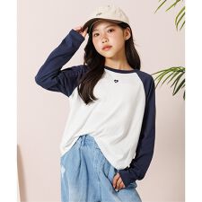 アルジー(ALGY)のラグランワンポイントロンT