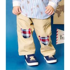 tiny bear モチーフ付きパンツ  10分丈