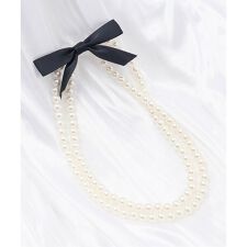 アプレ レ クール(apres les cours)のパールリボンネックレス