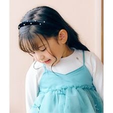リボン付きベロアカチューシャ