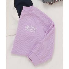 アプレ レ クール(apres les cours)のワンポイントロゴワッフルTシャツ