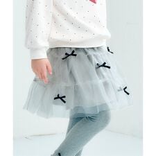 アプレ レ クール(apres les cours)のリボンティアードチュールスカート