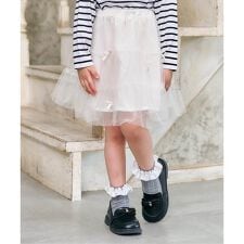 アプレ レ クール(apres les cours)のリボンティアードチュールスカート