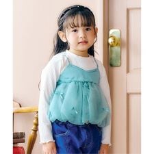 アプレ レ クール(apres les cours)のバルーンチュールキャミドッキングTシャツ