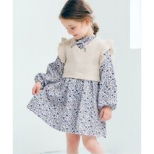 アプレ レ クール(apres les cours)のフリルニットベスト＆ワンピースセット