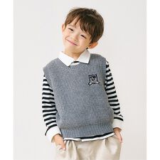 アプレ レ クール(apres les cours)のニットベスト＆ボーダー衿Tシャツセット