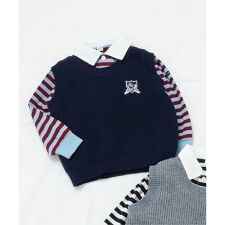 アプレ レ クール(apres les cours)のニットベスト＆ボーダー衿Tシャツセット