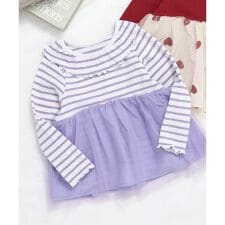 アプレ レ クール(apres les cours)のWEB限定 衿フリルチュールドッキングトップス