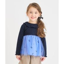 アプレ レ クール(apres les cours)のWEB限定 衿フリルチュールドッキングトップス