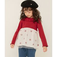 アプレ レ クール(apres les cours)のWEB限定 衿フリルチュールドッキングトップス