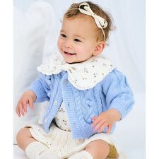 アプレ レ クール(apres les cours)のポンポンニットベビーカーディガン