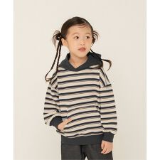 WEB限定 無地ボーダーパーカー