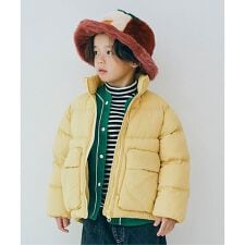 ピードットプルミエ(p.premier)のほわほわ中綿のスタンドカラーパファージャケット マシンウォッシャブル