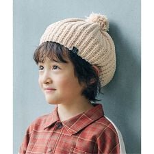 アンパサンド(Ampersand)の梵天付きモールニットベレー帽