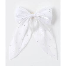 ビジュー付きチュールヘアクリップ