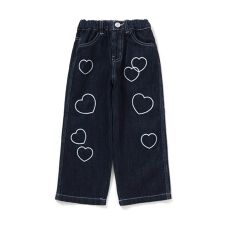 ブリーズ(BREEZE)のチェーン刺繍ワイドデニムパンツ