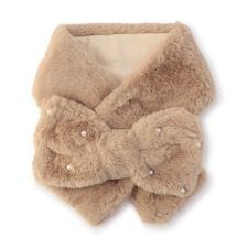 ふわもちパールリボンマフラー