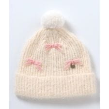 リボンベビーニット帽