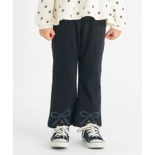 アプレ レ クール(apres les cours)のWEB限定 裏起毛リボンスリットカットソーパンツ  10分丈