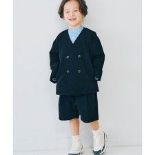 ピードットプルミエ(p.premier)のタックデザインハーフパンツ フォーマル対応