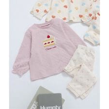 アプレ レ クール(apres les cours)のハート＆ケーキモチーフキルトパジャマ